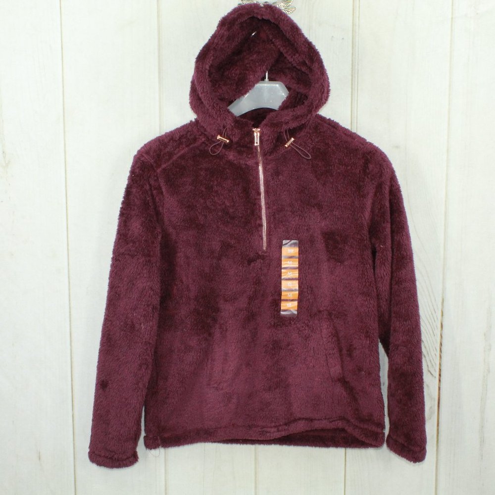 NEW! RBX 100% Polyester 1/4 Zip Sherpa Hooded Pull - Picture 1 of 15